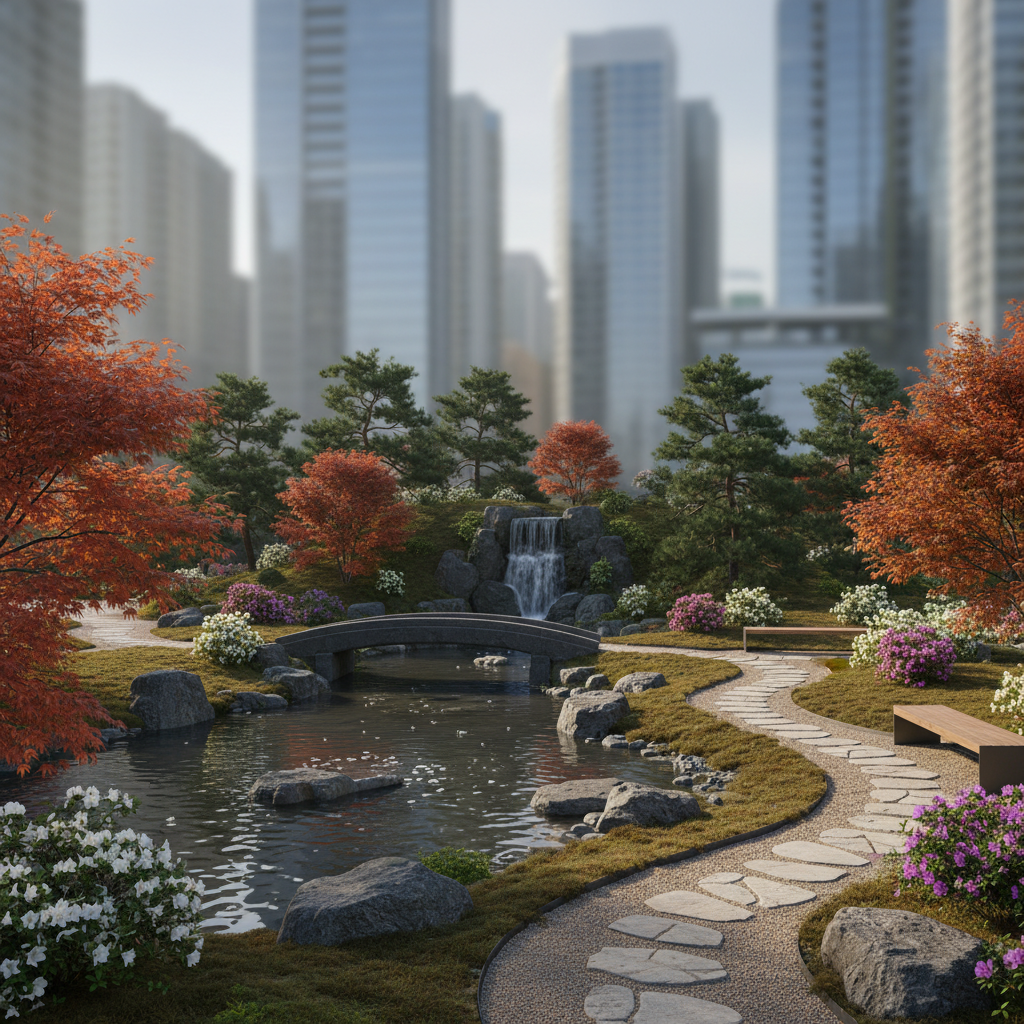 Vilniuje atidarytas Japoniškas sodas: ramybės oazė mieste