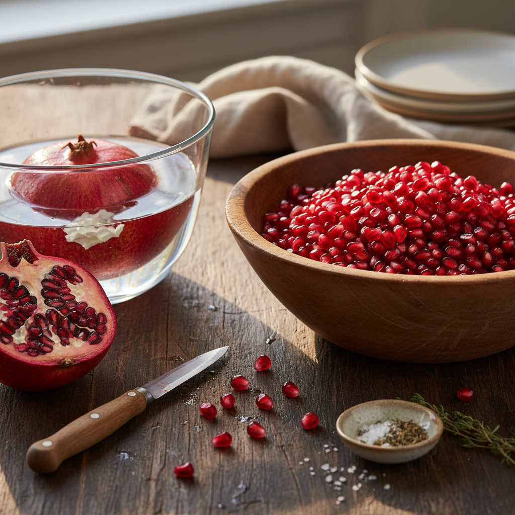 Genialus būdas nulupti granatą: jokių sulčių ir netvarkos