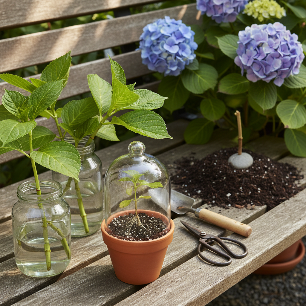 Hortenzijų dauginimas: kaip lengvai užsiauginti pilną sodą?