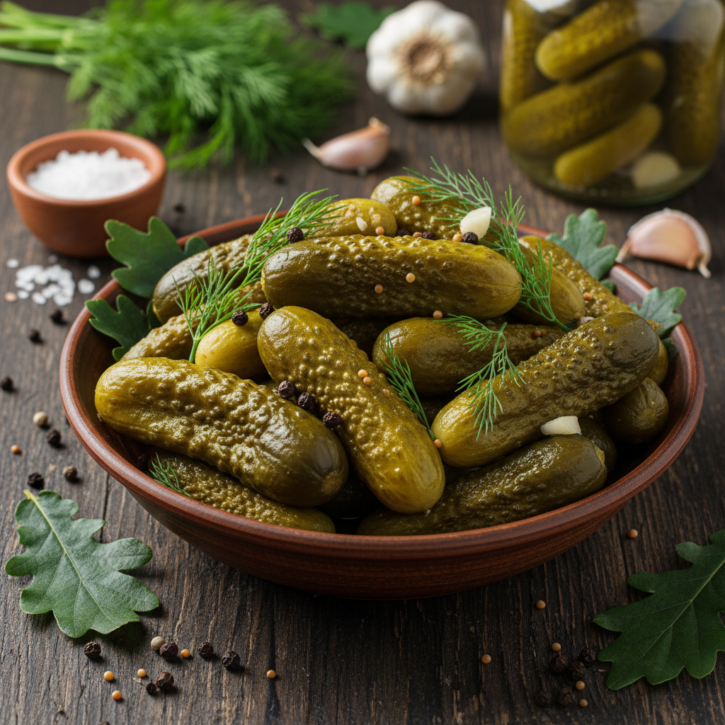 Marinuoti agurkai kaip parduotuvėje: traškumo paslaptis